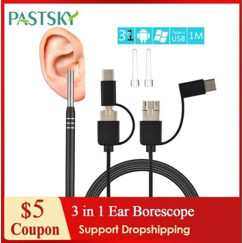 3 in 1 Ear Cleaning Tool HD Visual Multifunctional Ear Spoon Earpick With Mini Camera Pen Ear Care In-ear Cleaning Endoscope