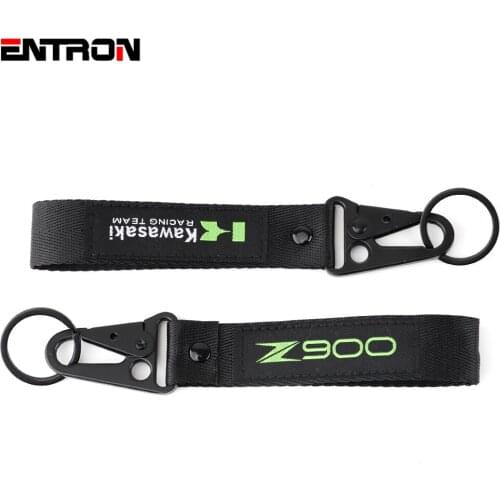 3D LOGO For Kawasaki Z900 Z900rs Z 900 900RS Ninja Models Motorcycle Keychain Embroidery Badge Moto Key Chain Keyring Black