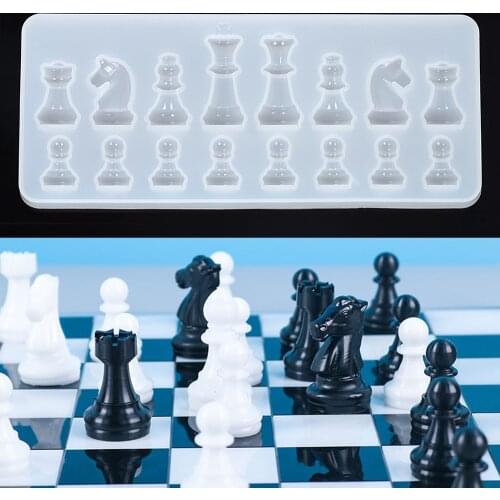 3D Chess Resin Mold DIY Chess Pieces Pendants For Jewelry Making Silicone UV Epoxy Resin Molds Tools Handmade Crafts Findings
