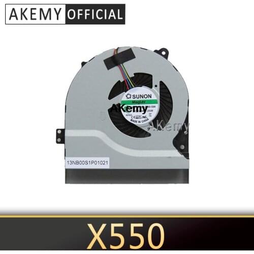 Akemy New cpu Cooling Fan For Asus X550 X550V X550C X550VC X450 X450CA X450V X450C A450C K552V A550V MF75070V1-C090-S9A Cooler