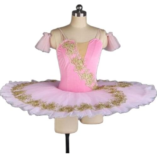 Velvet Professional Ballet Tutu Pink or Blue Platter Tutu Dress for Girls Ballerina Dance Costume Performance Tutus BLL434