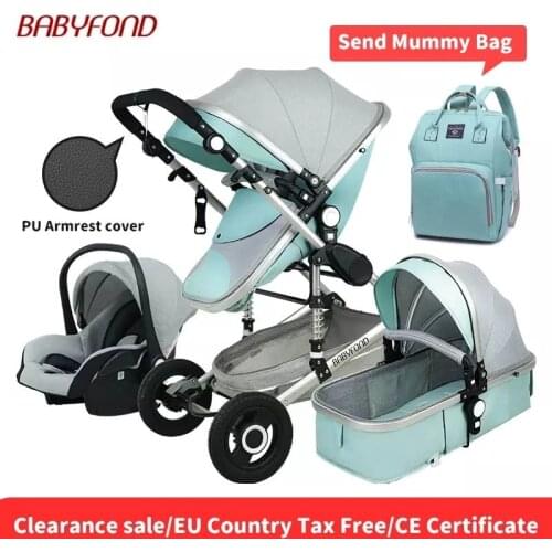 Baby Stroller 3 in 1 Lightweight Stroller Baby Car High Landscape Stroller Baby Pram Strollers For 0-36 Months Baby Trolley