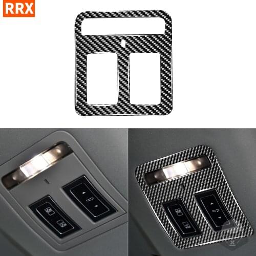 For Jaguar F-PACE X761 XE X760 XF X260 Black Carbon Fiber Stickers Reading Light Button Frame Styling Interiors Car Accessories