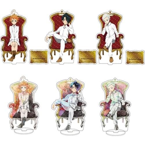 Anime The Promised Neverland Figure Acrylic Stand Model Toy Emma Ray Norman Action Figures Decoration Lovers Collection Gifts