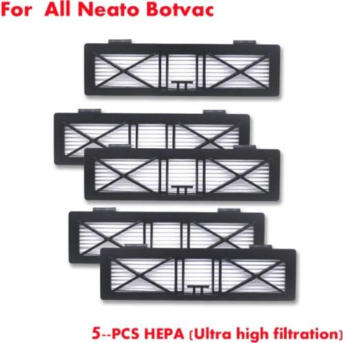 5PCS dust cleaning sweeper HEPA Filter kit for Neato D3 D5 D70 D75 D80 70E D85 Robot neato Vacuum Cleaner Parts as seen on tv