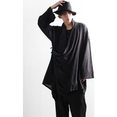 Jacket 2020 new side button V-neck hem irregular edge loose comfortable jacket