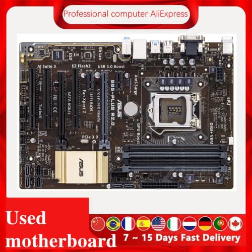 For Asus B85-PLUS R2.0 Desktop Motherboard B85 LGA 1150 For Core i7 i5 i3 SATA3 USB3.0 Original Used Mainboard