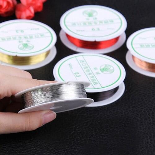 0.3-0.8mm Metal Thread String Bead Rope Beading Craft Wire Fit Jewelry Marking DIY Essential Jewelry Cord