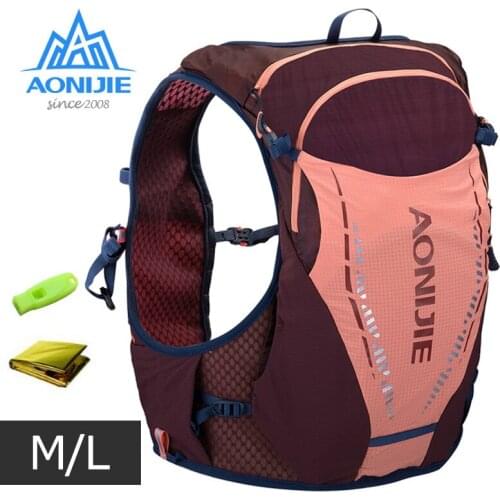 ML Size 2021 AONIJIE C9103 Ultra Vest 10L Hydration Backpack Pack Bag Soft Water Bladder Flask For Trail Running Marathon Hiking