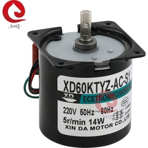 2.5RPM /5RPM/10RPM/15RPM/20RPM/30RPM /40RPM /50RPM /60RPM 220V AC 14W Gear Motor 60KTYZ Permanent Magnetic Synchronism Motor