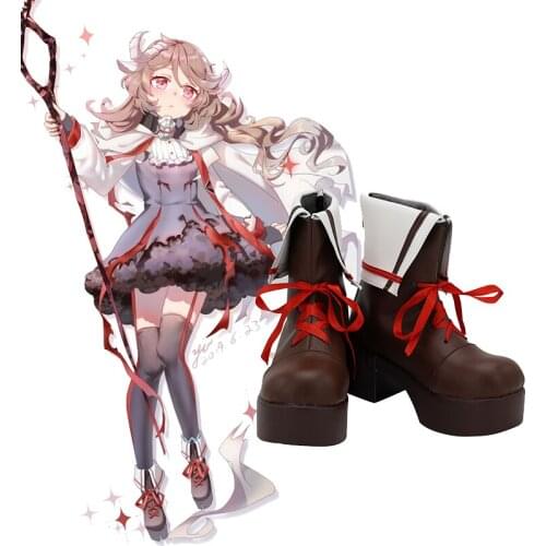 Anime Arknights Girls Eyjafjalla Cosplay Shoes Boots Halloween Carnival Cosplay Costume Accessories Customized