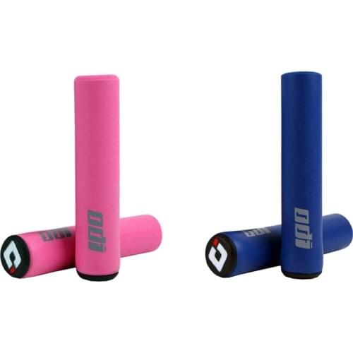 ODI 2Pair MTB Bicycle Grip Silicone Handlebar Grips Shock-Absorbing Soft Mountain Bicycle Grip Bike Blue & Pink
