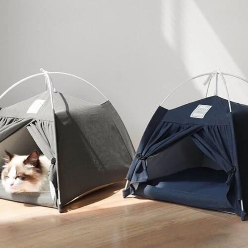 Pet Dog Tent House Breathable Puppy Cat Bed House Portable Foldable Outdoor Indoor Mesh Kennel For Small Dog Cat