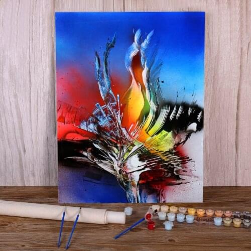 Landscape Prickly Flower DIY Paint By Numbers Package Acrylic Paints 40*50 Canvas Painting Home Decoration Adults Handiwork