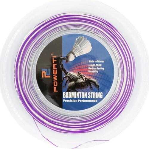 Powerti Badminton String Rainbow 200m-0.7mm Cute Training High Elastic Durable String Badminton Net Stand BX-95