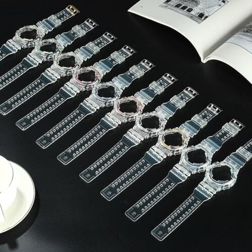 Rubber Transparent Watch Band and Watchcase For g shock GA-100/GA-110/GA-120/GD-100/GD-110/GD-120