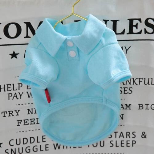 Dog Polo Shirt Candy Color Pets Dogs Clothing for Small Medium Dog Costume Chihuahua Puppy Clothes for Dogs Pug Vest Ropa Perro