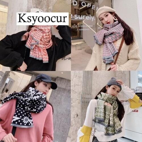 Size 190*65cm, 2020 New Autumn/Winter Long Section Cashmere Fashion Scarf Women Warm Shawls and Scarves Brand Ksyoocur E02