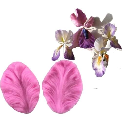 Silicone mold 3D flower cooking wedding decoration baking Sugar Craft Molds 2pcs Leaves Cake