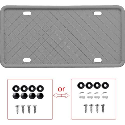 Silicone Universal License Plate Frame Preventing Scratch Protector Waterproof Antirust Anti-shake Cover