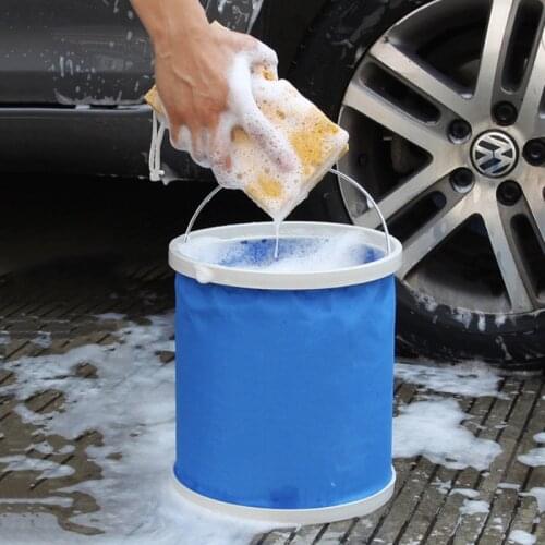 Folding Bucket Portable Wash Outdoor Fishing Bucket Car Storage Box Car Wash Mop Bucket Cleaner