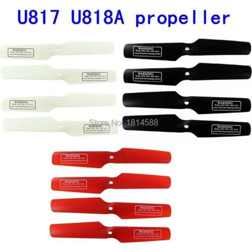 UDI u817 u817c u817a u818a RC remote control helicopter parts axis aircraft propeller blades u817-02 black red and white / color