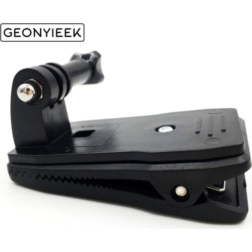 360 Degree Rotary Backpack Hat Clip Clamp Mount for Gopro Hero 5 3 4 Session SJCAM SJ4000 For Xiaomi Yi 4K Go Pro Accessory