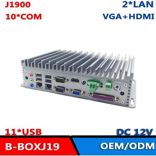 X86 11*USB Intel Celeron J1900 Quad Core Fanless Mini PC
