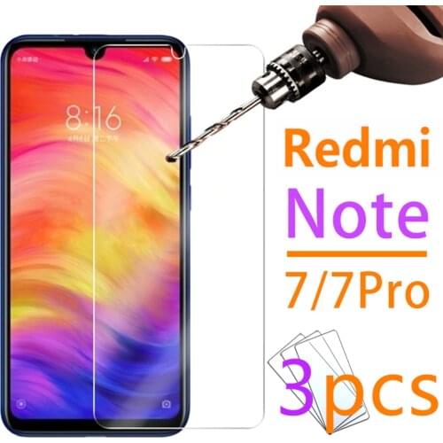1 to 3 pcs Protective glass on the for xiaomi redmi note 7 pro screen protector film xiami mi not7 7pro tremp not tempered glas