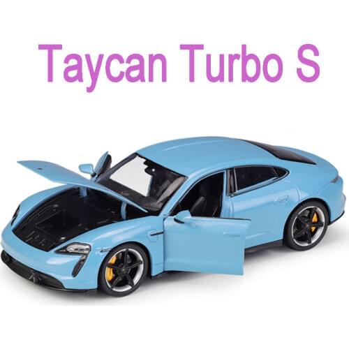 1/24 Taycan Turbo S Alloy Car Model Simulation 20cm Car Decoration Collection Gift Toy Die Casting Car Model Boy Toy With Light