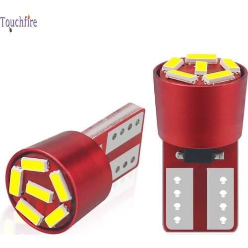 100pcs LED T10 3014 Light 6SMD W5W 194 168 Canbus car interior lamp 6000K White Wedge Door Instrument Side Bulb Lamp DC 12V