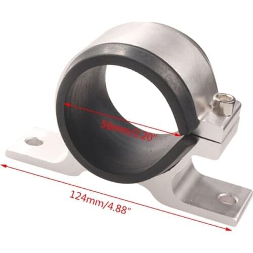 2021 New 60mm Aluminium Car External Fuel Pump Mounting Bracket Filter Clamp Cradle Holder fuel filter