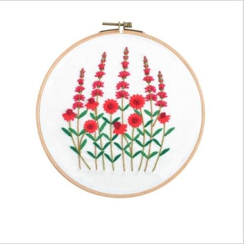 24x24cm Flower Shop Plant Series European embroidery kit simple three-dimensional embroidery Ribbon kit embroidery needlework