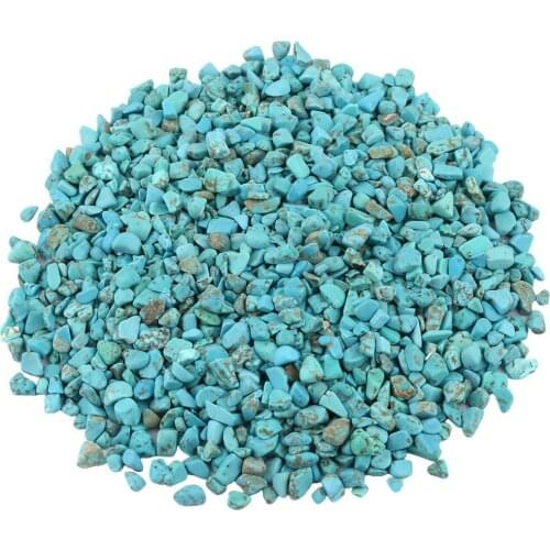 460g Blue Howlite Turquoise Stone Chips Beads Tumbled Crushed Pieces Irregular Stones Jewelry Accessory For Making Decoration