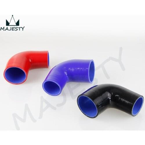 5 pcs SILICONE HOSES 90 Degree Standard Elbow Hos 76mm 3" inch A3 A4 A5 A6 Q7 90 degree black/blue/red