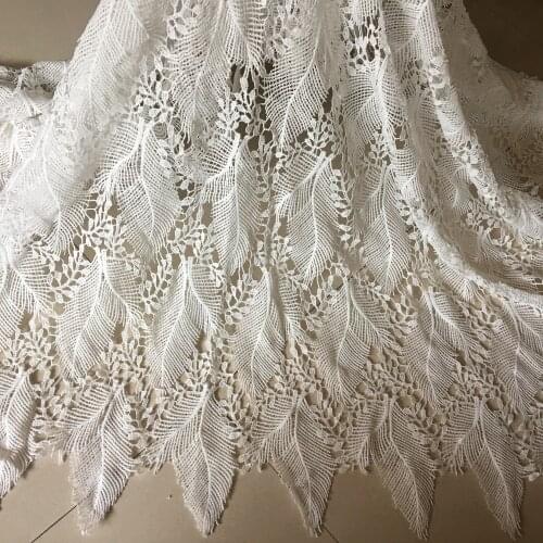 5yards Latest French Nigerian Laces Fabric High Quality African Water Soluble Embroidery Laces Fabric For Wedding Party Dress