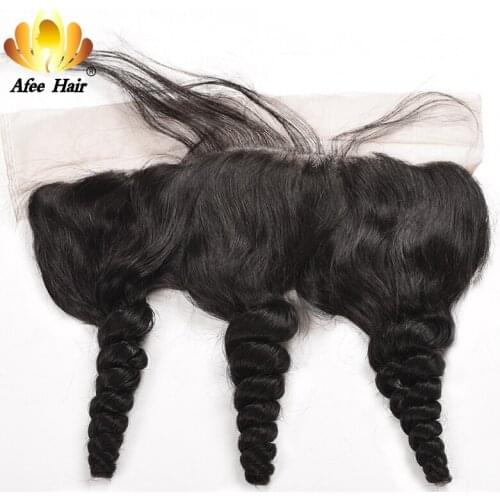 AliAfee Hair Brazilian Loose Wave Ear to Ear Lace Frontal with Baby Hair Remy Human Hair 8-20 inches Free Shipping