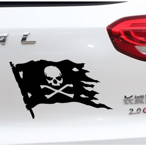 Car Stickers ONE PIECE Pirates Flag Skulls Funny Creative Decoration Decals For Windshield Trunk Auto Tuning Styling Vinyls D30