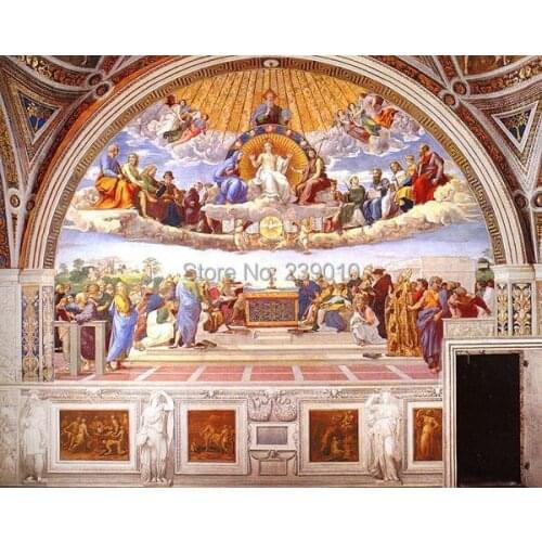 Free Shipping classical Religious oil painting printed on canvas Solemn halls painting figure canvas prints oil painting