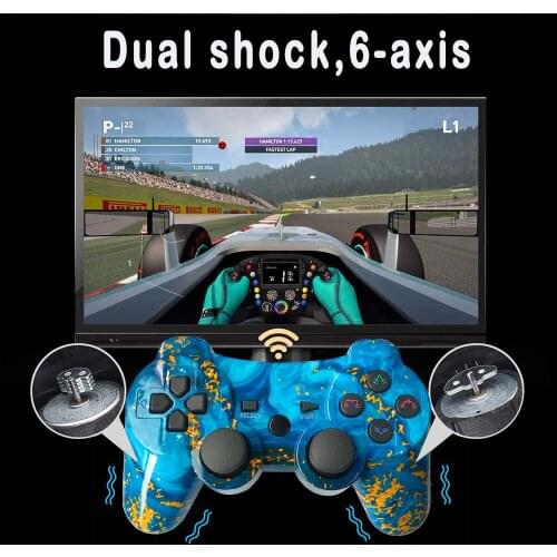 Double Shock Wireless Gamepad for Playstation 3 Remote Sixaxis for PS3 Controller Pubg for Game Controller Ps3 Gamepad Manette