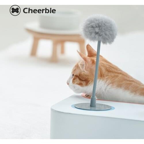 Cheerble Tease Cat Stick Natural Rabbit Hair Cat Toy Cat Scratch Board Kit