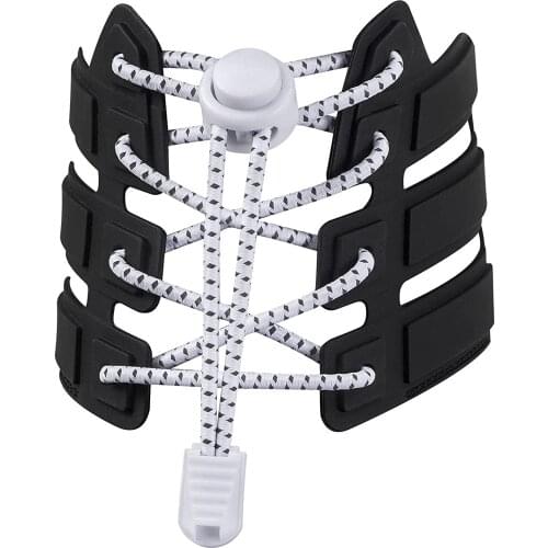 Elastic No Tie Shoelaces One Size Fits All for Kids and Adults Elastic No Tie Lock Laces Reflective Elastic Lock Shoe Laces