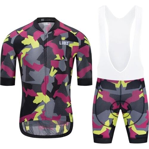 LUBI 2021 Cycling Jersey Set Summer Bike Clothes Mans Bib Suit Bicycle Clothing Breathable Maillot Ropa Ciclismo Mtb Kits