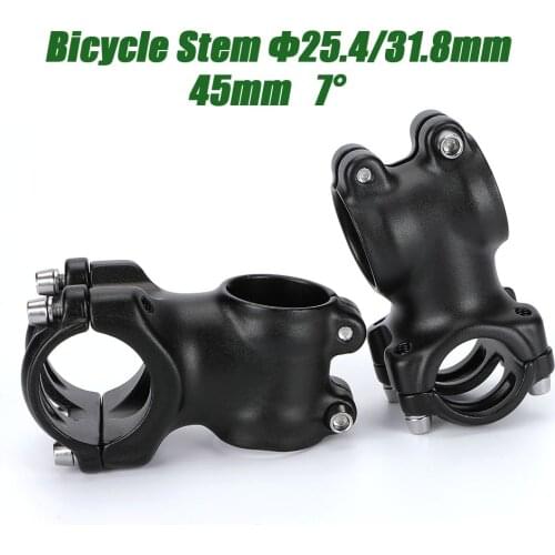 Short Stem 7 Degree 45mm Ultralight Aluminum MTB Bike Stem 25.4/31.8mm Mountain Road Bicycle Stem Parts