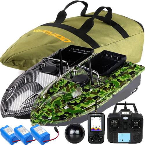 VERY100 500M GPS RC Fishing Bait Boat Speedboat Carp Bait Post Boat with LCD GPS Sonar Sensor Fishfinder,Handbag,Battery