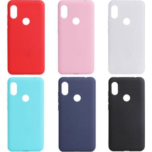 For xiaomi redmi note6pro case frosted TPU all-inclusive protective cover candy solid color material shell creative soft shll