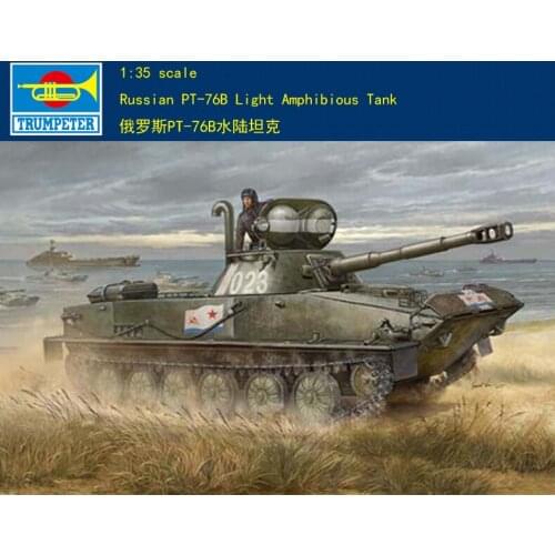 Trumpeter 00381 1/35 Russian PT-76B Lt Ampibious Tank Armored Car Model Kit TH06764-SMT6