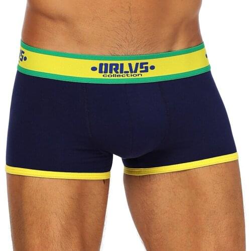 ORLVS Brand 50PC/LOT Wholesale Men Underwear Male Boxers Breathable Solid Shorts Cotton Quick Dry Men Underpants Sexy Sleepwear