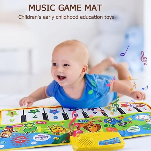 Musical Mats with Animal Sound Toddler Toys Learning Pad Children Portable Interactive Present for Children Baby Piano