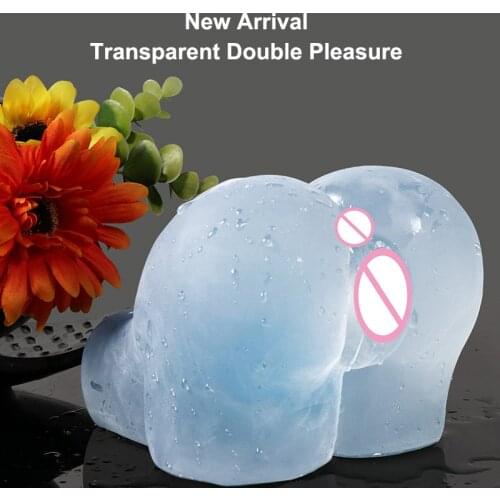 Soft Transparent silicone Sex Dolls Male Masturbator 3D Realistic Anal and Vagina Pussy Masturbation Cup Adult Sex Toys for Men